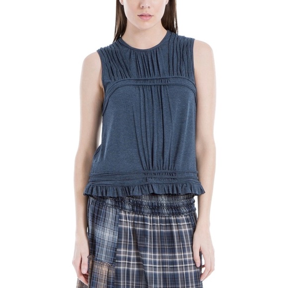 Max Studio Tops - NWT MAX STUDIO London Womens Pleated Knit Blouse, Size Medium.
